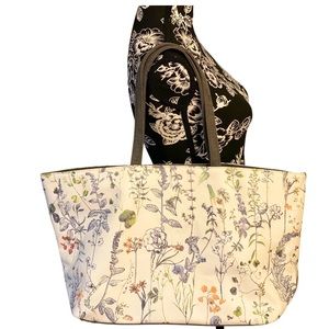 Vintage Deux Lux Brand white Faux Leather Tote